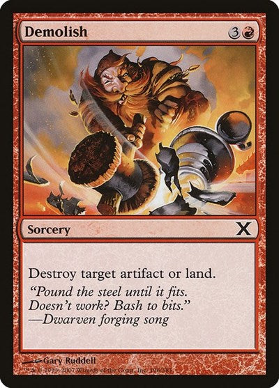 Demolish (10E) #196 Common (Lightly Played) 10th Edition Magic: The Gathering: 2007