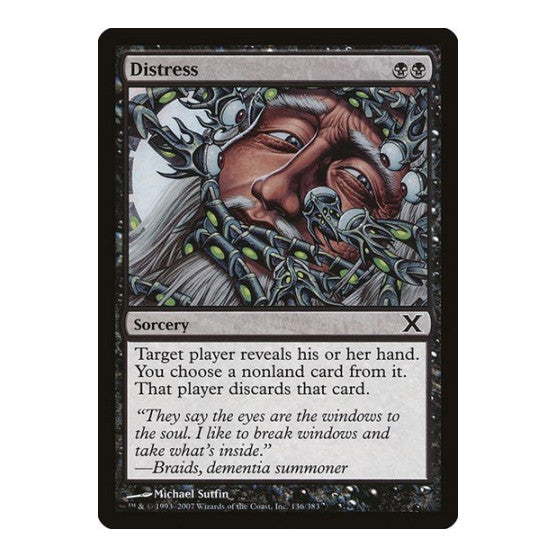 Distress (10E) #136 Common (Moderately Played) 10th Edition Magic: The Gathering: 2007