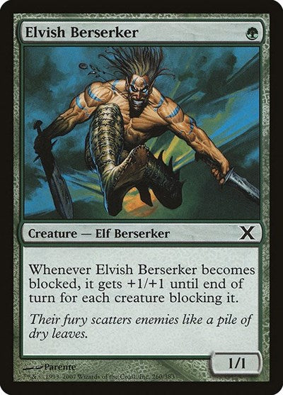 Elvish Berserker (10E) #260 Common (Lightly Played) 10th Edition Magic: 2007