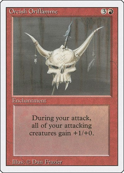 Orcish Oriflamme (3ED) #169 Uncommon (Heavily Played) Revised Edition Magic: 1994