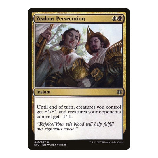 Zealous Persecution (E02) #41 Uncommon (Lightly Played) Explorers of Ixalan Magic: The Gathering: 2017