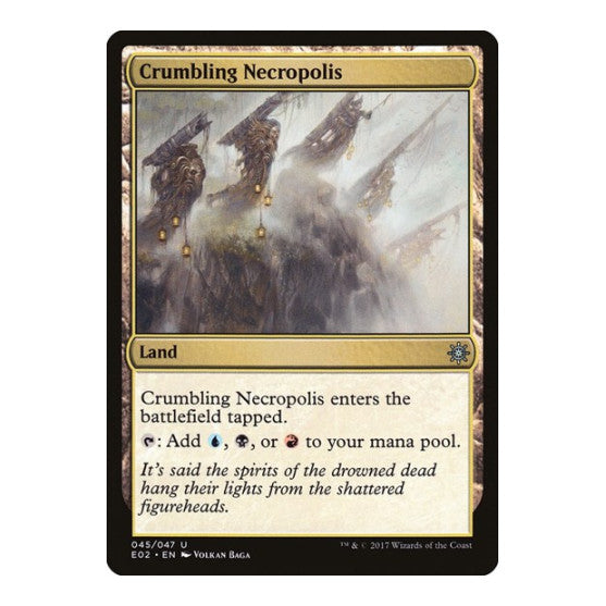 Crumbling Necropolis (E02) #45 Uncommon (Lightly Played) Explorers of Ixalan Magic: The Gathering: 2017