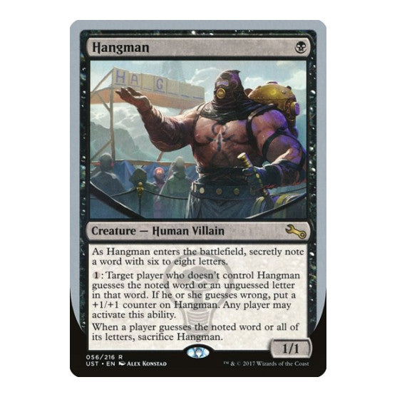 Hangman (UST) #56 Rare (Lightly Played) Unstable Magic: The Gathering: 2017
