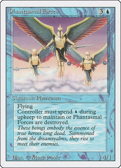 Phantasmal Forces (3ED) #69 Uncommon (Heavily Played) Revised Edition Magic: The Gathering: 1994