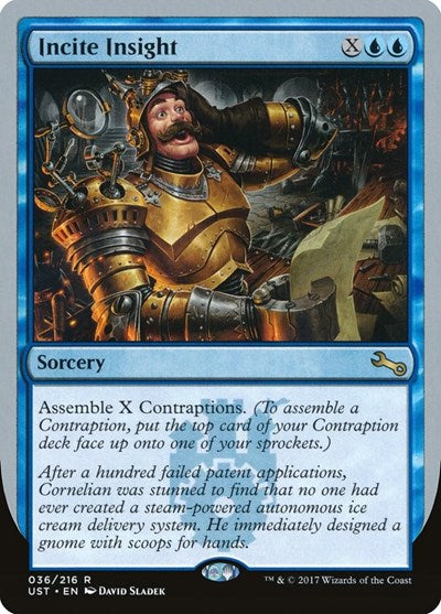Incite Insight (UST) #36 Rare (Lightly Played) Unstable Magic: The Gathering: 2017