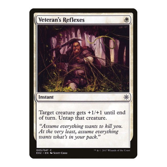 Veterans Reflexes (E02) #5 Common (Lightly Played) Explorers of Ixalan Magic: The Gathering: 2017