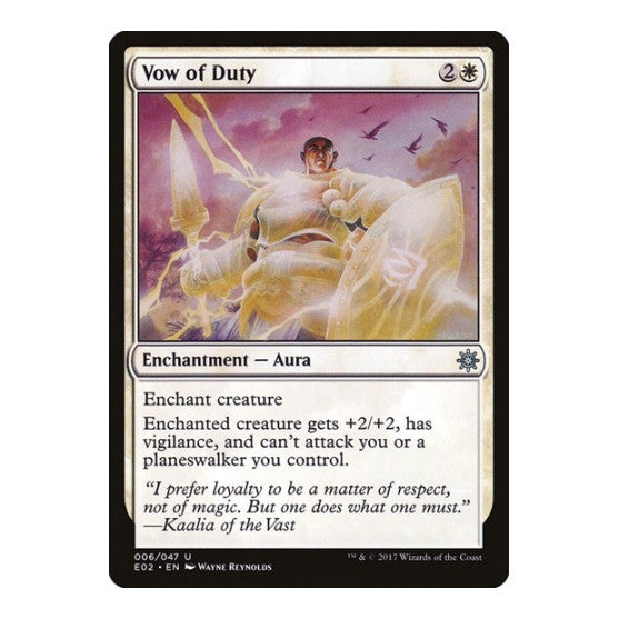 Vow of Duty (E02) #6 Uncommon (Lightly Played) Explorers of Ixalan Magic: The Gathering: 2017
