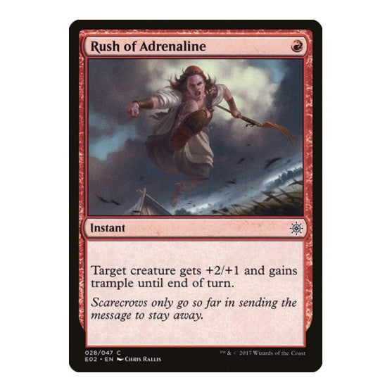 Rush of Adrenaline (E02) #28 Common (Lightly Played) Explorers of Ixalan Magic: The Gathering: 2017