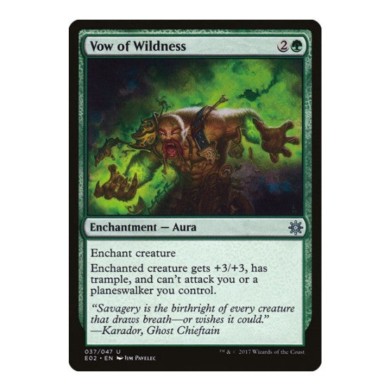 Vow of Wildness (E02) #37 Uncommon (Lightly Played) Explorers of Ixalan Magic: The Gathering: 2017