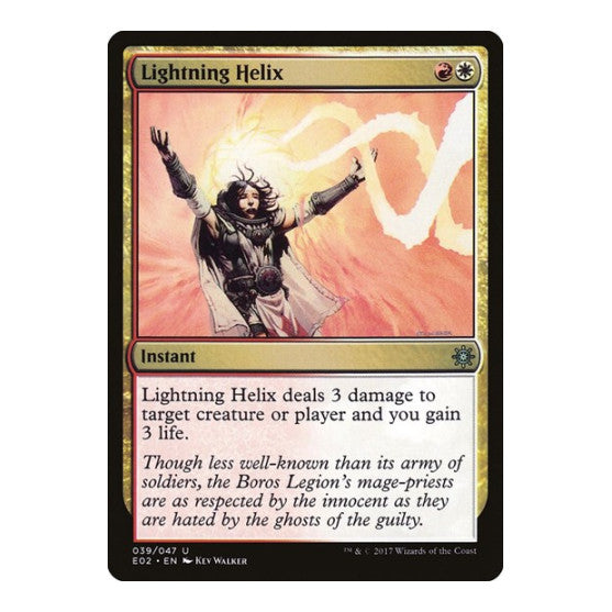 Lightning Helix (E02) #39 Uncommon (Lightly Played) Explorers of Ixalan Magic: The Gathering: 2017