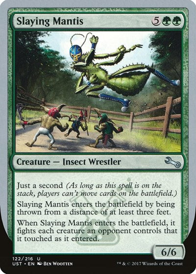 Slaying Mantis (UST) #122 Uncommon (Lightly Played) Unstable Magic: The Gathering: 2017