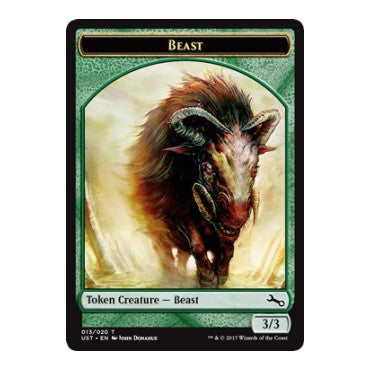 Beast Token (UST) #13 T (Foil Lightly Played) Unstable Magic: The Gathering: 2017