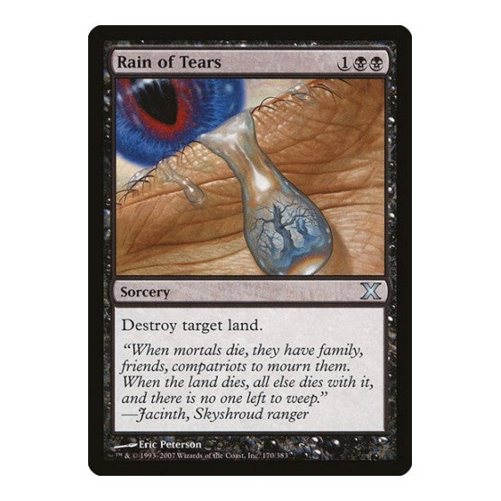 Rain of Tears (10E) #170 Uncommon (Lightly Played) 10th Edition Magic: The Gathering: 2007