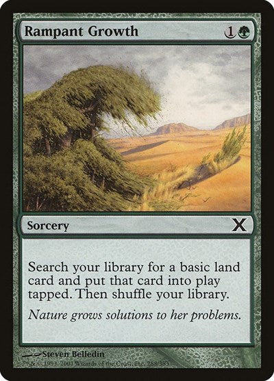 Rampant Growth (10E) #288 Common (Moderately Played) 10th Edition Magic: 2007