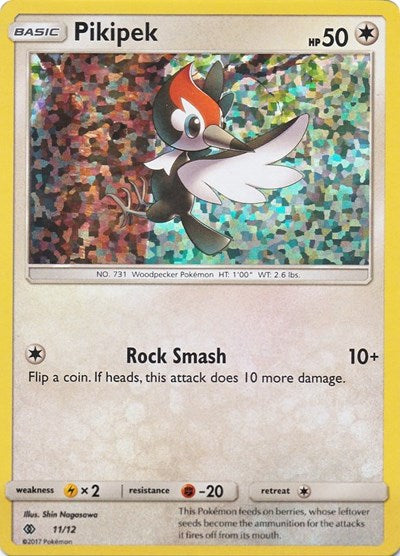 Pikipek 11 12 (M17) #011/012 Promo (Holofoil Heavily Played) McDonald's Promos 2017 Pokemon: 2017