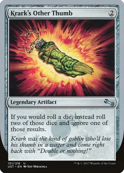 Krarks Other Thumb (UST) #151 Uncommon (Lightly Played) Unstable Magic: The Gathering: 2017