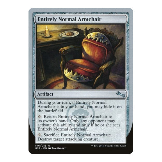 Entirely Normal Armchair (UST) #146 Uncommon (Lightly Played) Unstable Magic: The Gathering: 2017