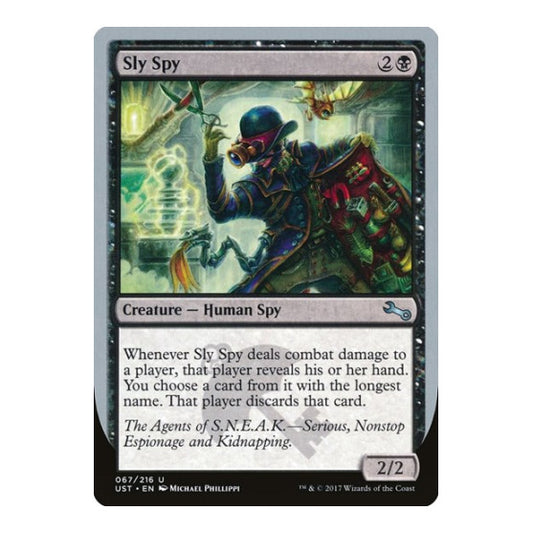 Sly Spy (A) (UST) #67 Uncommon (Lightly Played) Unstable Magic: The Gathering: 2017