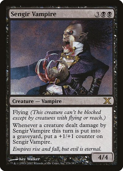 Sengir Vampire (10E) #176★ Rare (Moderately Played) 10th Edition Magic: The Gathering: 2007