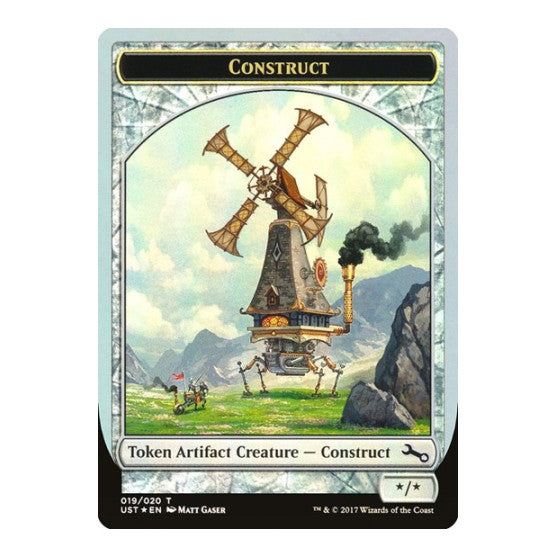 Construct Token (UST) #19 T (Foil Lightly Played) Unstable Magic: The Gathering: 2017