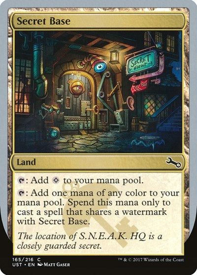 Secret Base B (UST) #165b Common (Lightly Played) Unstable Magic: The Gathering: 2017