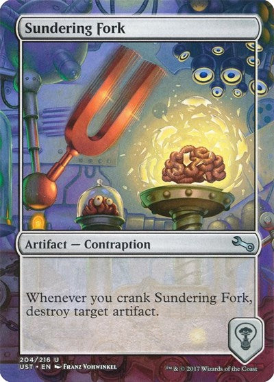 Sundering Fork (UST) #204 Uncommon (Lightly Played) Unstable Magic: The Gathering: 2017