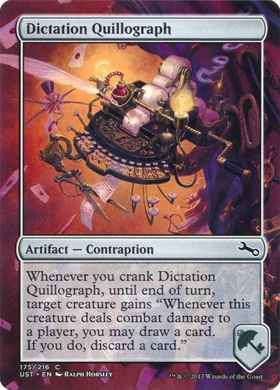 Dictation Quillograph (UST) #175 Common (Lightly Played) Unstable Magic: The Gathering: 2017