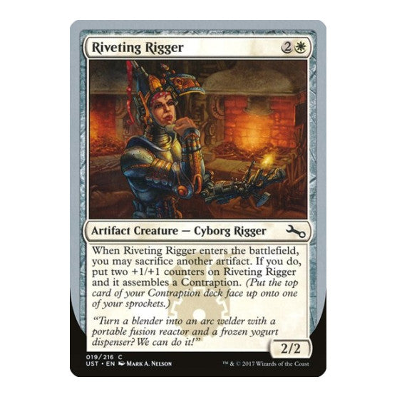 Riveting Rigger (UST) #19 Common (Lightly Played) Unstable Magic: The Gathering: 2017