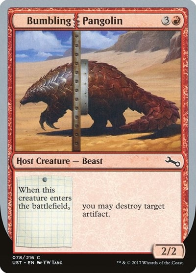 Bumbling Pangolin (UST) #78 Common (Lightly Played) Unstable Magic: The Gathering: 2017