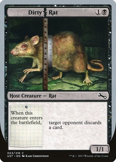 Dirty Rat (UST) #53 Common (Lightly Played) Unstable Magic: The Gathering: 2017