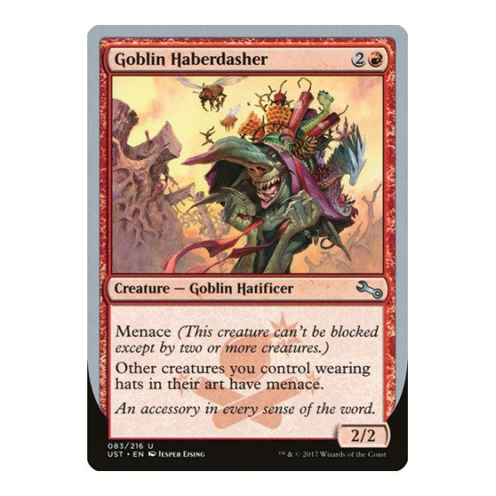 Goblin Haberdasher (UST) #83 Uncommon (Lightly Played) Unstable Magic: The Gathering: 2017