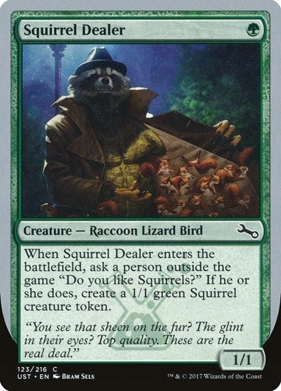 Squirrel Dealer (UST) #123 Common (Lightly Played) Unstable Magic: The Gathering: 2017