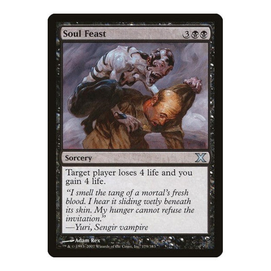 Soul Feast (10E) #179 Uncommon (Moderately Played) 10th Edition Magic: The Gathering: 2007