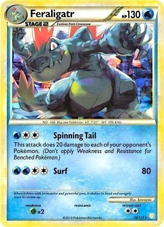 Feraligatr - 20/123 (Cracked Ice Holo) (PR) #020/123 Holo Rare (Holofoil Heavily Played) Deck Exclusives Pokemon: 2016