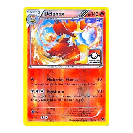 Delphox - 13/124 (Pokemon League) (PR) #013/124 Promo (Reverse Holofoil Lightly Played) League & Championship Cards Pokemon: 2016