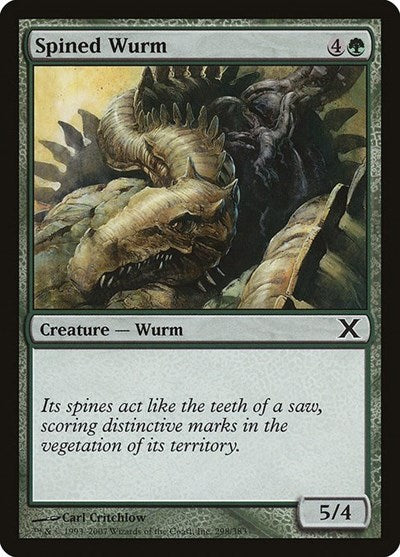 Spined Wurm (10E) #298 Common (Lightly Played) 10th Edition Magic: The Gathering: 2007