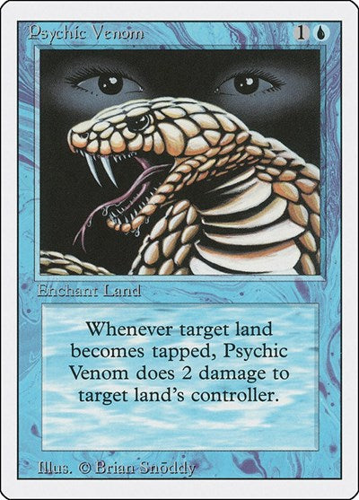 Psychic Venom (3ED) #76 Common (Moderately Played) Revised Edition Magic: The Gathering: 1994