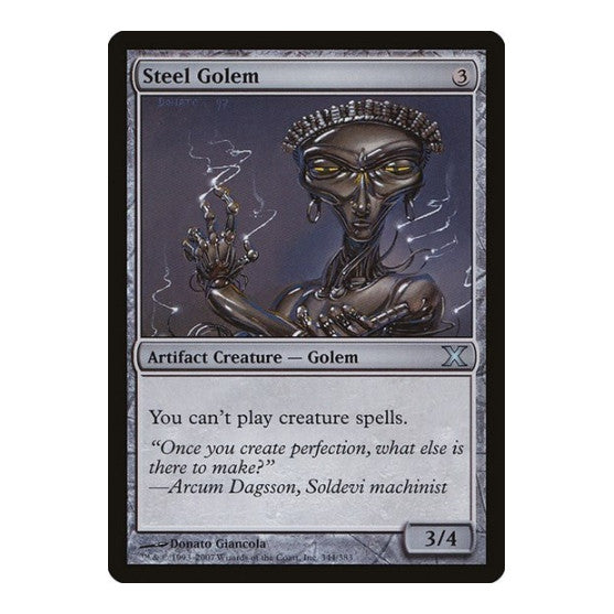 Steel Golem (10E) #344 Uncommon (Lightly Played) 10th Edition Magic: The Gathering: 2007