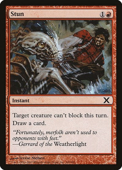 Stun (10E) #240 Common (Lightly Played) 10th Edition Magic: 2007