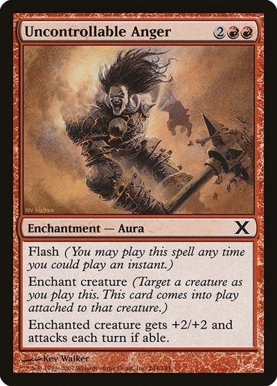 Uncontrollable Anger (10E) #244 Common (Heavily Played) 10th Edition Magic: The Gathering: 2007