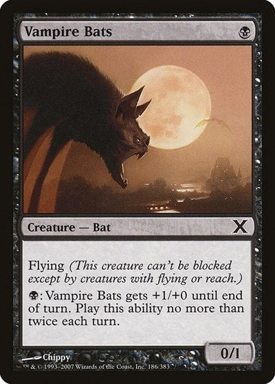 Vampire Bats (10E) #186 Common (Moderately Played) 10th Edition Magic: The Gathering: 2007