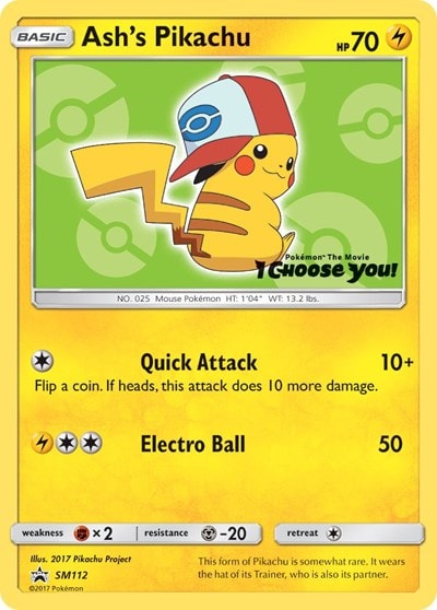 Ash's Pikachu - SM112 (SMP) #SM112 Promo (Lightly Played) SM Promos Pokemon: 2016