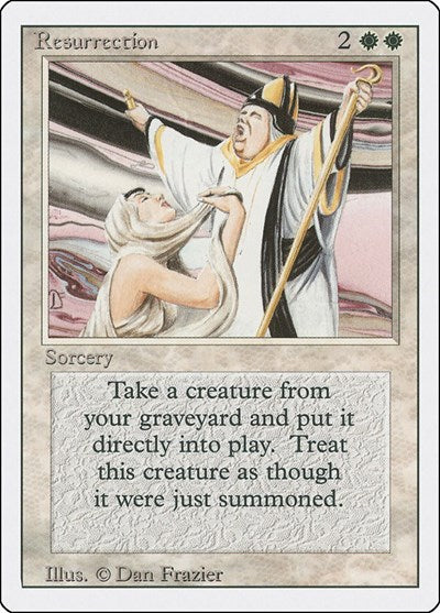 Resurrection (3ED) #34 Uncommon (Heavily Played) Revised Edition Magic: 1994