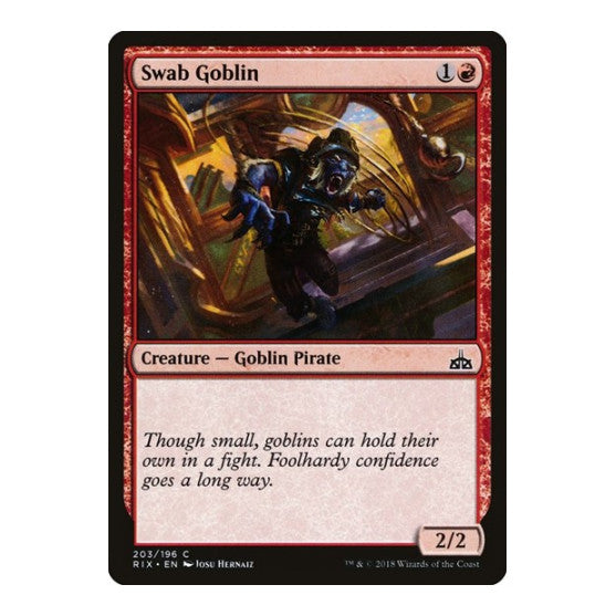 Swab Goblin (RIX) #203 Common (Lightly Played) Rivals of Ixalan Magic: The Gathering: 2018