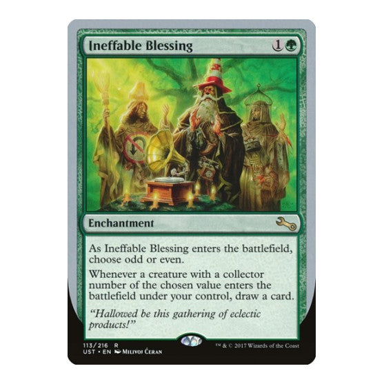 Ineffable Blessing E (UST) #113 Rare (Lightly Played) Unstable Magic: The Gathering: 2017