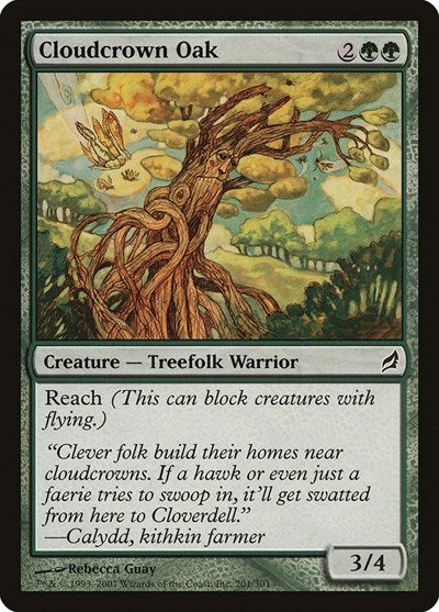 Cloudcrown Oak (LRW) #201 Common (Foil Lightly Played) Lorwyn Magic: The Gathering: 2007