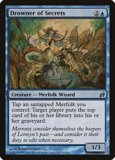Drowner of Secrets (LRW) #58 Uncommon (Lightly Played) Lorwyn Magic: 2007
