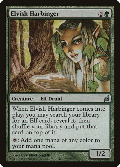 Elvish Harbinger (LRW) #207 Uncommon (Moderately Played) Lorwyn Magic: The Gathering: 2007