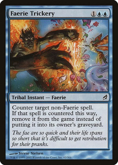 Faerie Trickery (LRW) #62 Common (Lightly Played) Lorwyn Magic: The Gathering: 2007