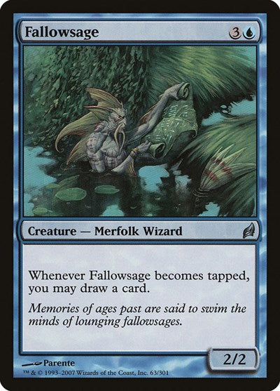 Fallowsage (LRW) #63 Uncommon (Lightly Played) Lorwyn Magic: The Gathering: 2007